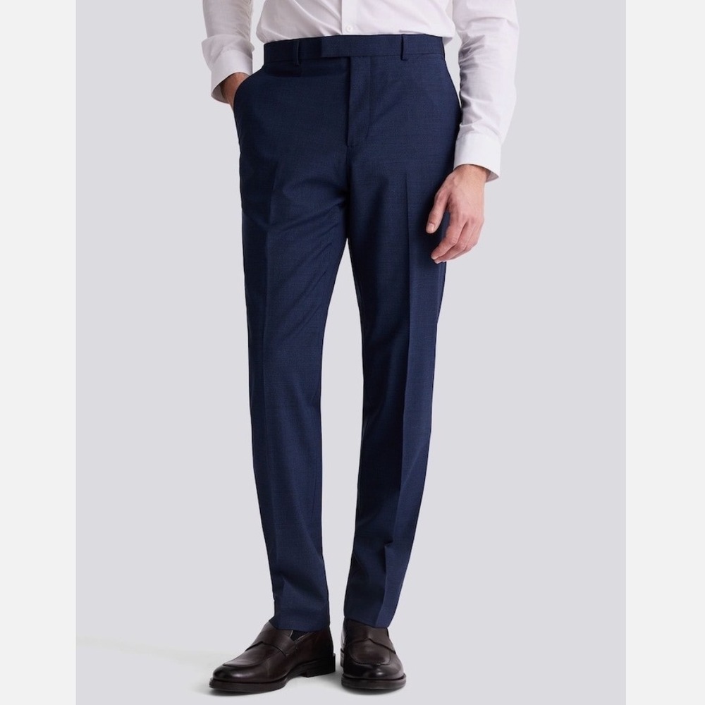 Moss Slim Fit Trousers Navy Blue 32R‎ New With Tags